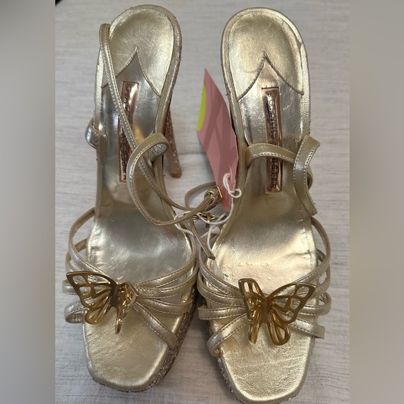 Sophia Webster Mariposa Leather & Glitter Butterfly Platforms - Picture 2 of 13